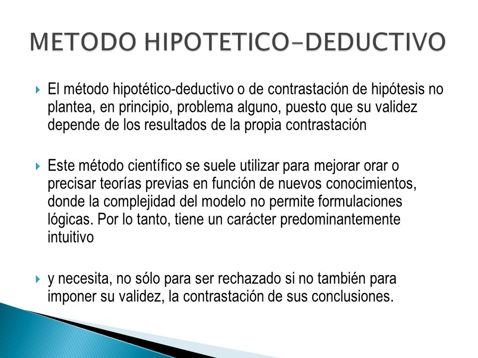 metodo hipotetico deductivo caracteristicas y ejemplos